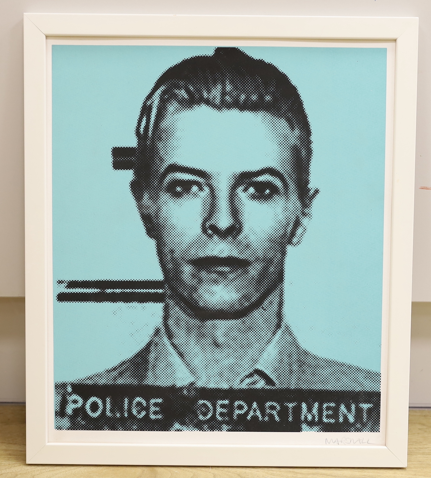 Marshall Davis (d.1999), Pop art colour original screen print, David Bowie, signed in pencil, 38 x 32cm